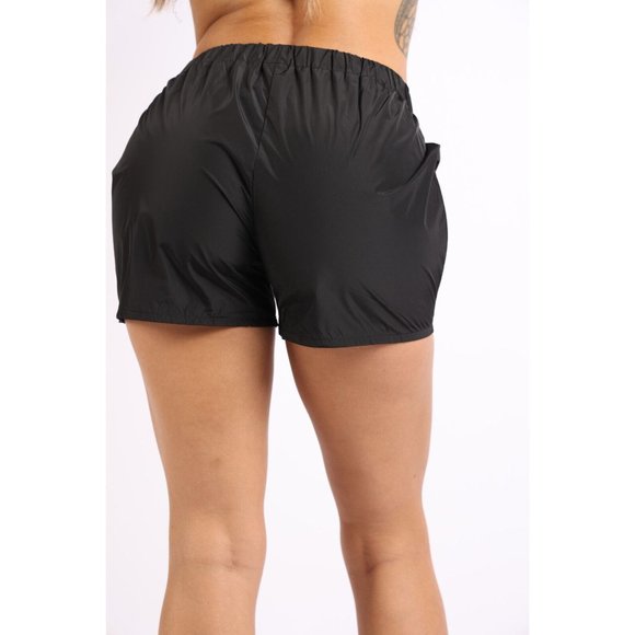 Women's Casual Elastic Waist Windbreaker Sports Home Daily Jogging Cute Shorts - Picture 5 of 7